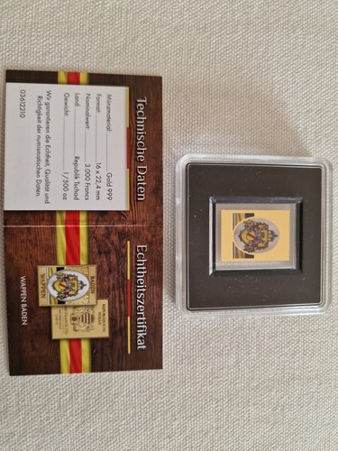 Wappen baden gold 500 unze - gold,