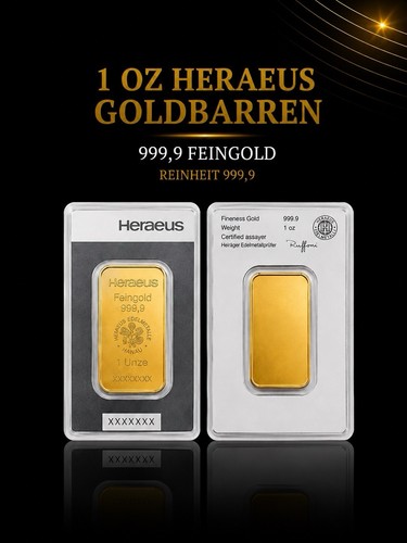 Goldbarren unze 999 - 1, unze/oz