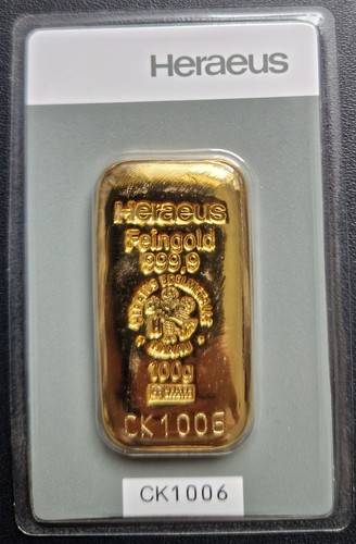 Goldbarren 100g feingold - 100g, 999.9