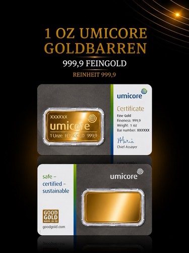 Goldbarren unze 999 - , 999.9
