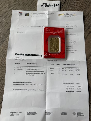 Dekorativer barren unze - dekorativer, 31,1g