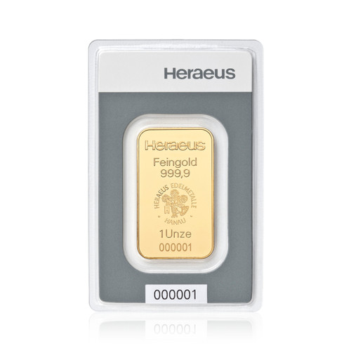 Heraeus goldbarren unze - heraeus, 1