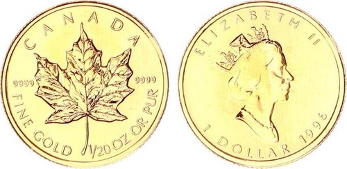 Kanada dollar gold 1996 - kanada,