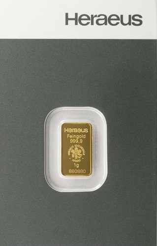 Goldbarren heraeus - 1g,
