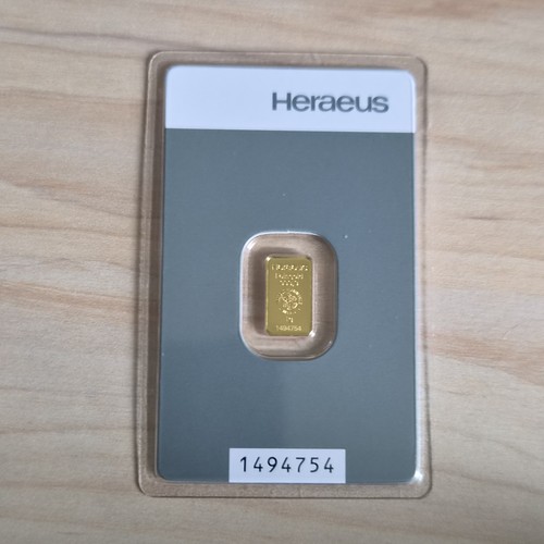 Heraeus goldbarren 999 - g, 999,9