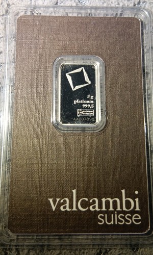 Platinbarren valcambi gramm - 5,
