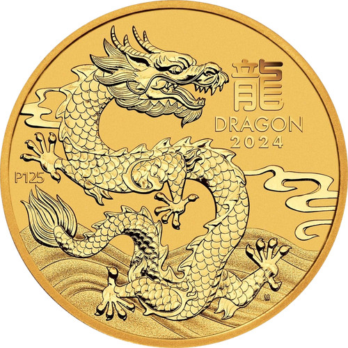 Goldmünze lunar iii drache - goldmünze,