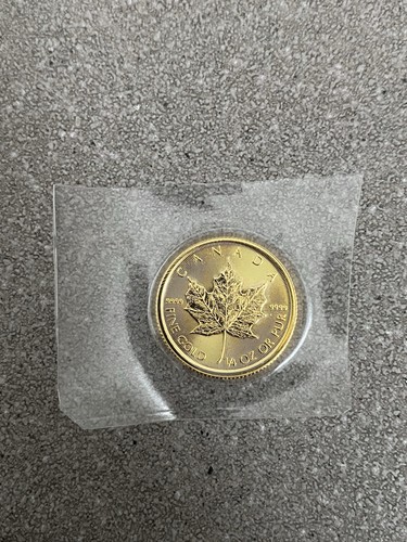 Gold maple leaf 2022 - leaf, 1/4