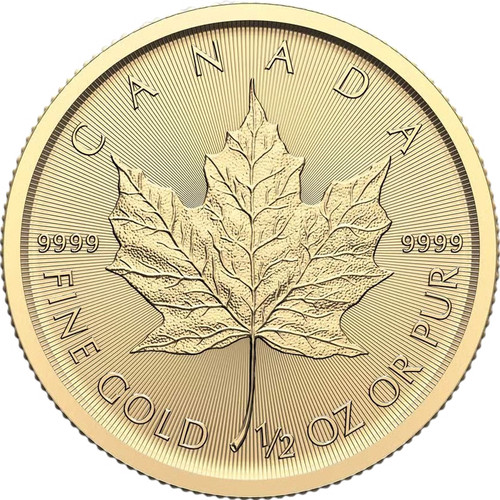 Maple leaf unze goldmünze - leaf, 1/2