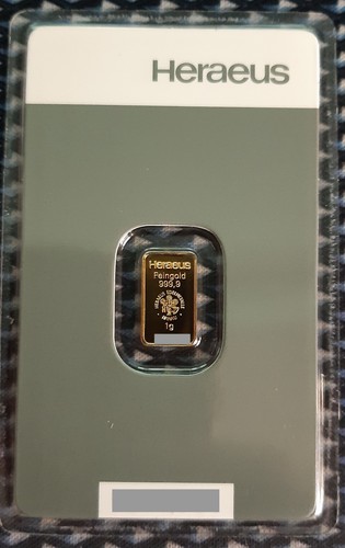 Goldbarren heraeus - goldbarren, 1g